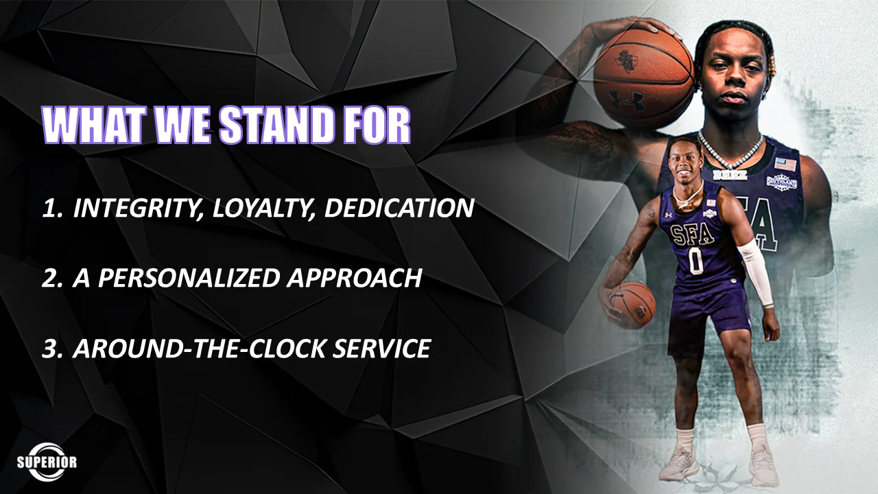 Values slide: integrity, loyalty and dedication; a personalized approach; and around-the-clock service.